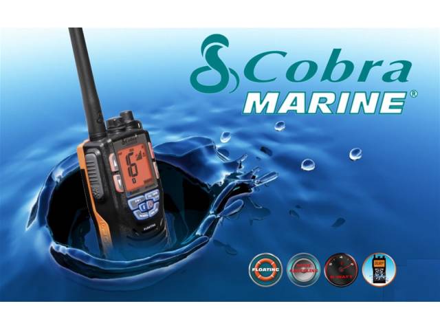 COBRA, MRHH350WFLT, RADIO, HANDY, VHF, MARINO, PUBLICIDAD